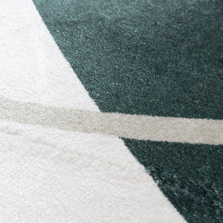 Organisch vloerkleed - Elyra Groen/Beige