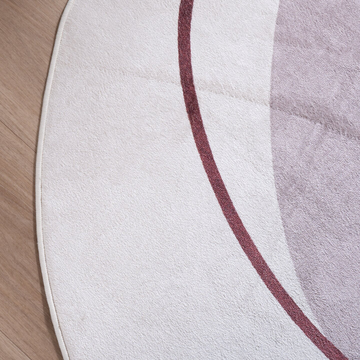 Organisch vloerkleed - Elyra Beige/Rood