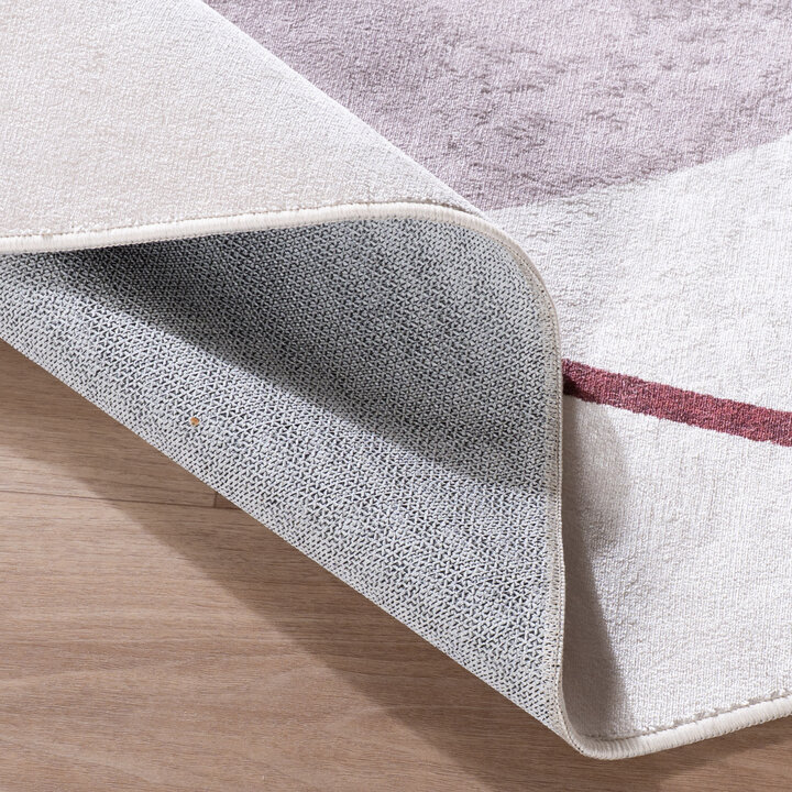 Organisch vloerkleed - Elyra Beige/Rood