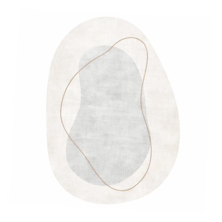 Organisch vloerkleed - Elyra Grijs/Beige