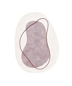 Organisch vloerkleed - Elyra Beige/Rood