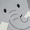 Rond wasbaar kindervloerkleed - Sammy Elephant Grijs - thumbnail 3