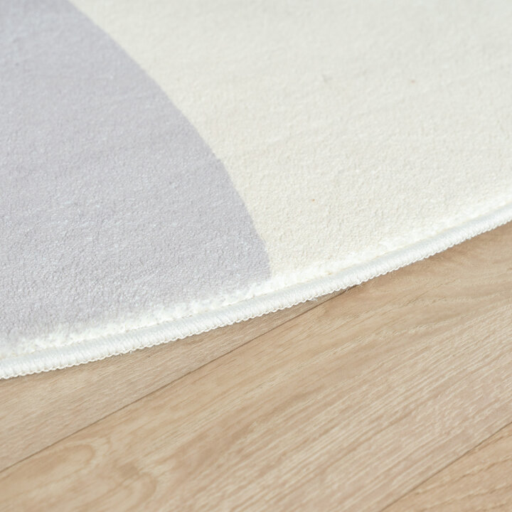 Rond wasbaar kindervloerkleed - Sammy Rabbit Grijs