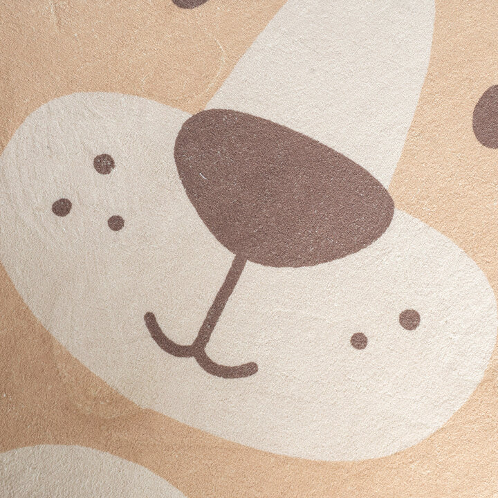 Rond wasbaar kindervloerkleed - Sammy Tiger Beige