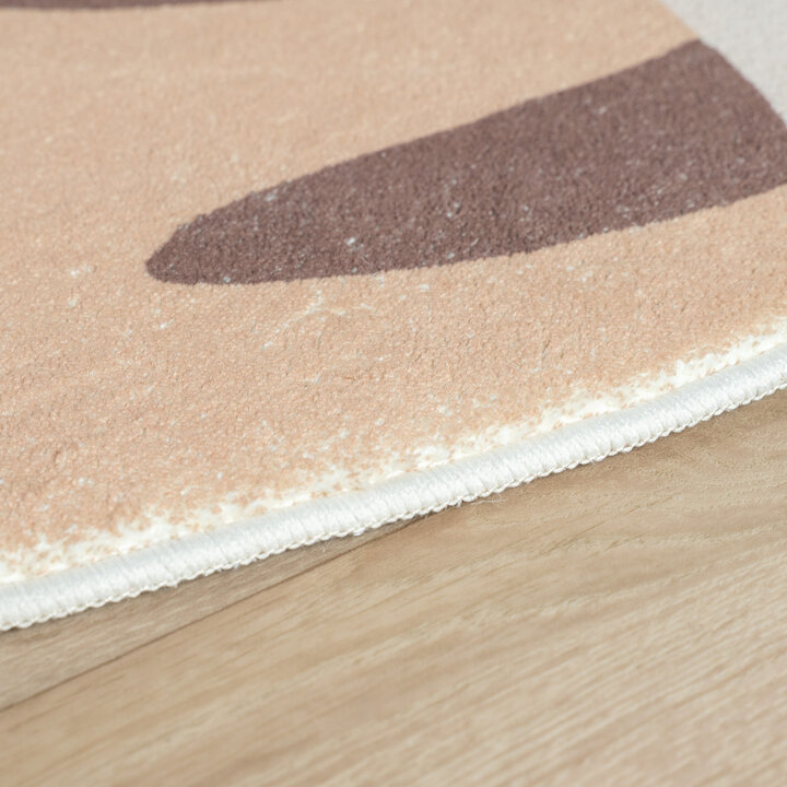 Rond wasbaar kindervloerkleed - Sammy Tiger Beige