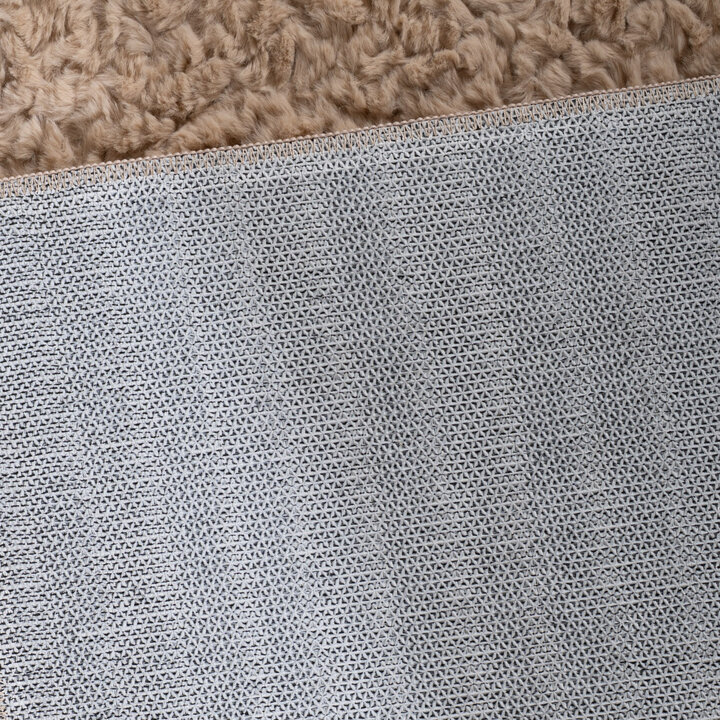 Rond fluffy vloerkleed - Bobby Beige