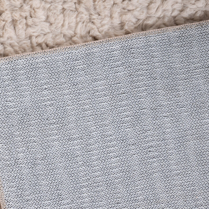 Rond fluffy vloerkleed - Bobby Creme