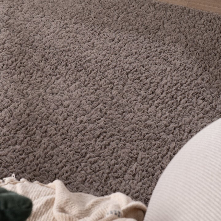 Rond fluffy vloerkleed - Bobby Grijs