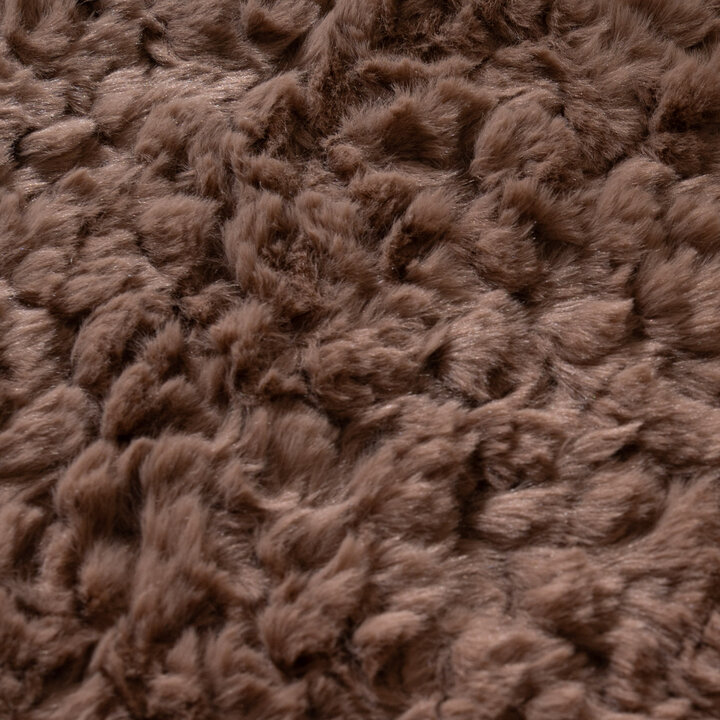 Rond fluffy vloerkleed - Bobby Bruin