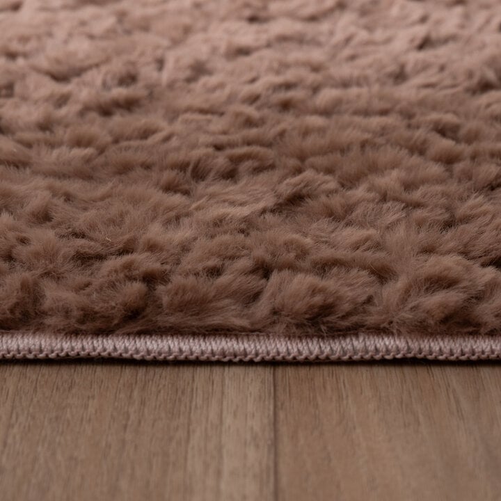 Rond fluffy vloerkleed - Bobby Bruin