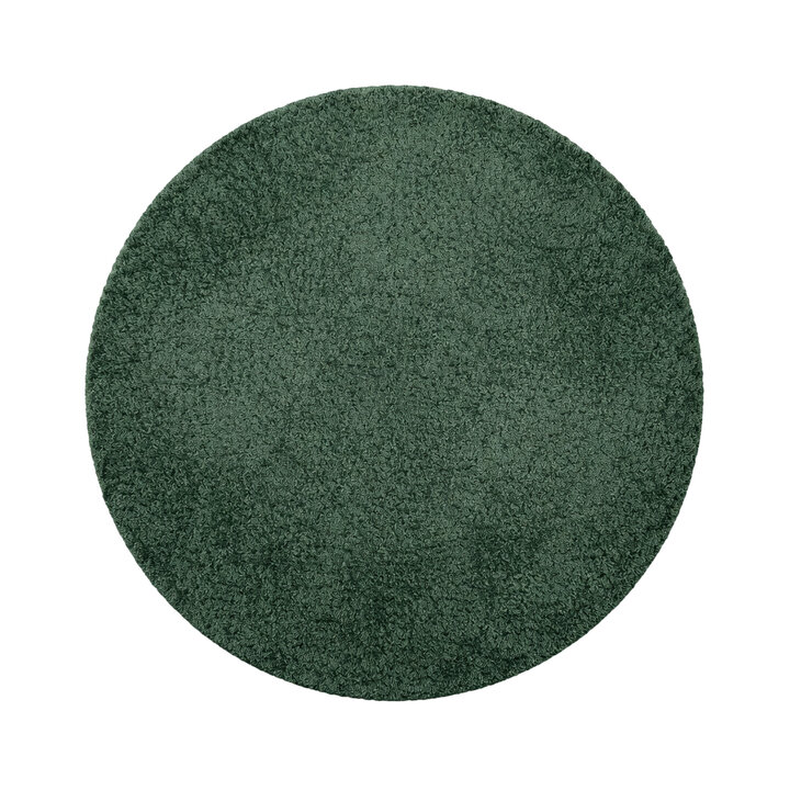 Rond fluffy vloerkleed - Bobby Groen
