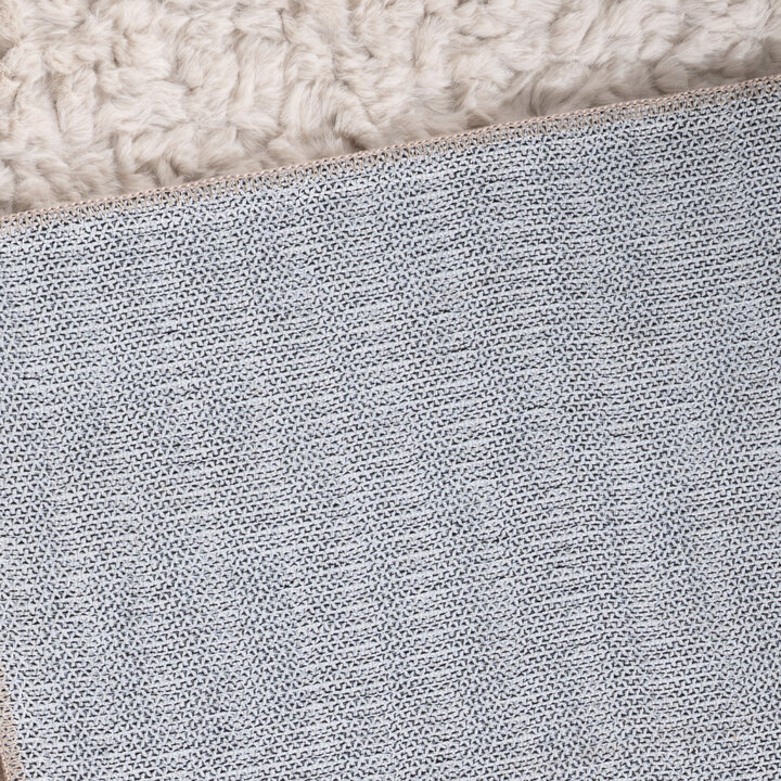 Rond fluffy vloerkleed - Bobby Wit