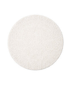 Rond fluffy vloerkleed - Bobby Wit