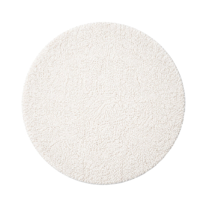 Rond fluffy vloerkleed - Bobby Wit