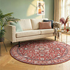 Rond vintage vloerkleed - Imagine Medaillon Rood - thumbnail