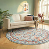 Rond vintage vloerkleed - Imagine Oriental Groen - thumbnail