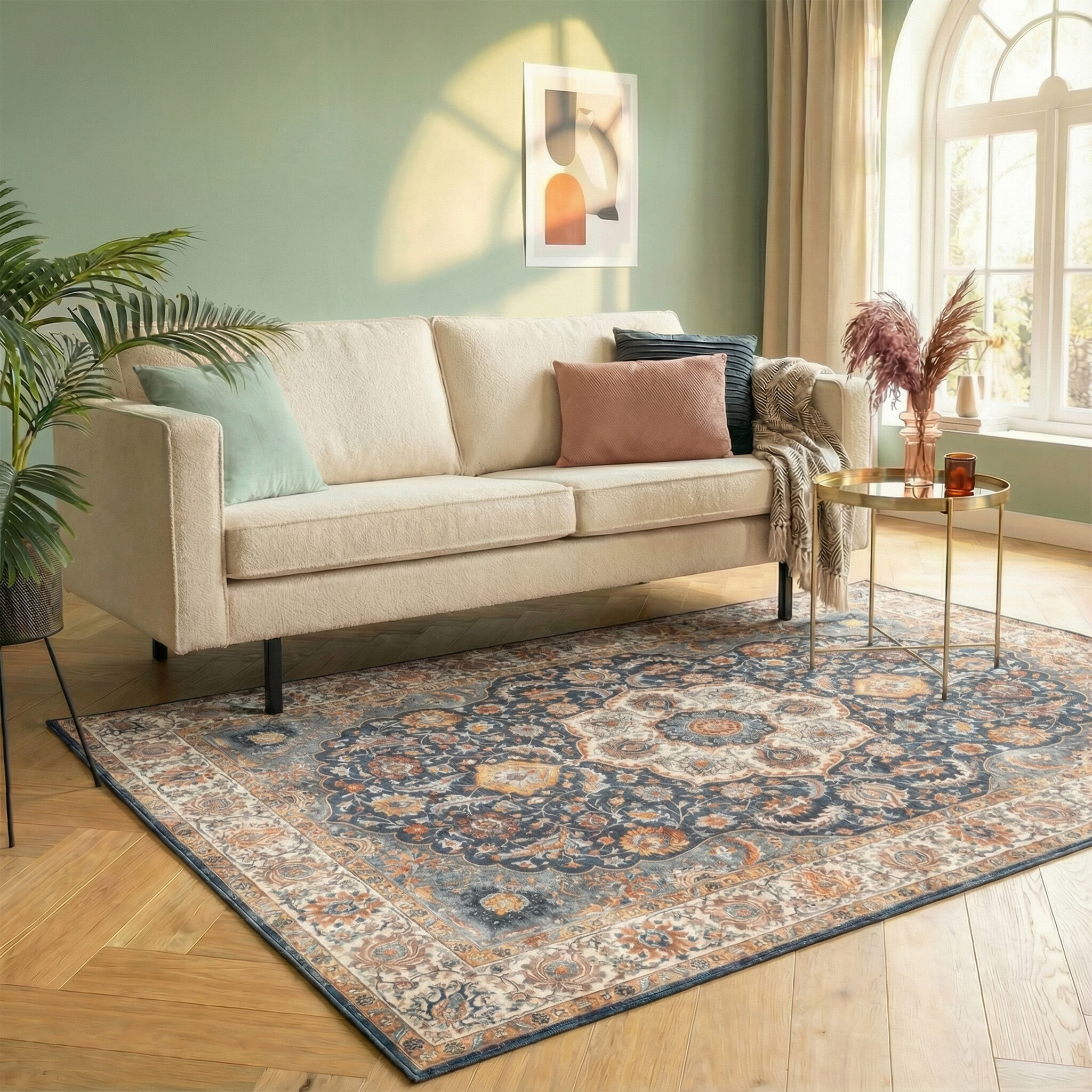 Vintage vloerkleed - Imagine Medaillon Rustiek