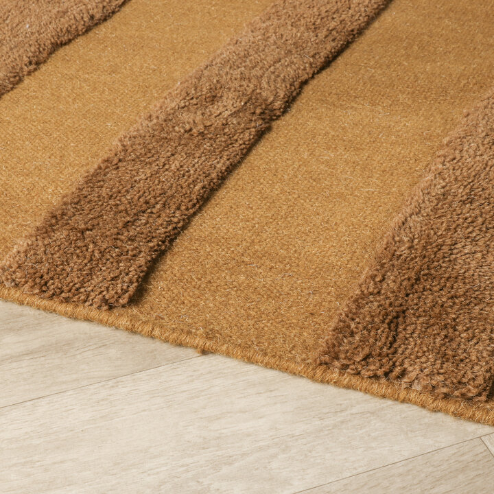 Wollen vloerkleed - Judith Lines Bruin