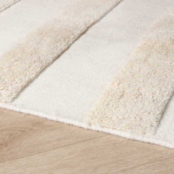Wollen vloerkleed - Judith Lines Creme