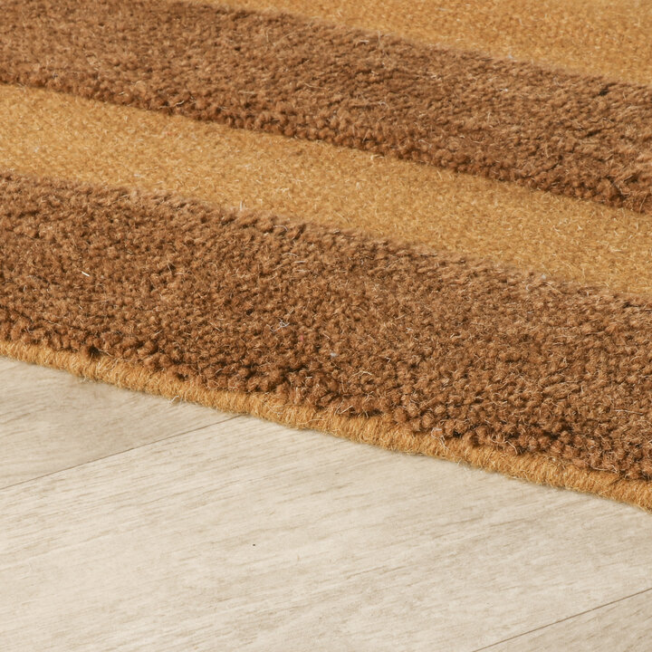 Wollen vloerkleed - Judith Border Bruin