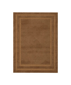 Wollen vloerkleed - Judith Border Bruin