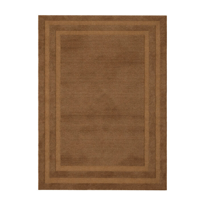 Wollen vloerkleed - Judith Border Bruin