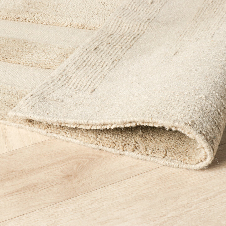 Wollen vloerkleed - Judith Border Greige