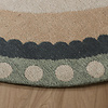 Rond katoenen vloerkleed - Nola Border Groen - thumbnail 5