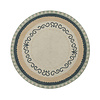 Rond katoenen vloerkleed - Nola Border Groen - thumbnail 1