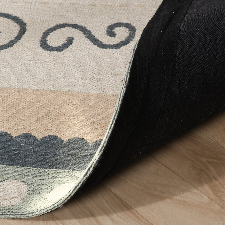 Katoenen vloerkleed - Nola Border Groen