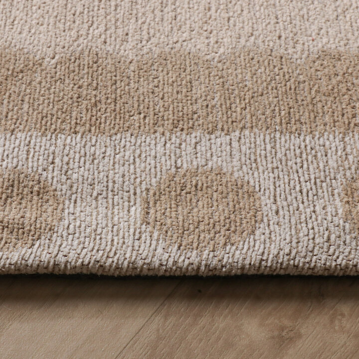 Katoenen vloerkleed - Nola Border Creme