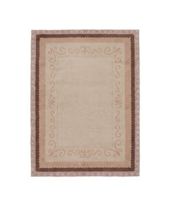 Katoenen vloerkleed - Nola Border Beige