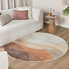 Rond modern vloerkleed - Field Terra Rood - thumbnail
