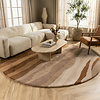 Rond wollen vloerkleed - Liora Bruin - thumbnail