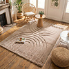 Zacht hoogpolig vloerkleed - Carvy Arches Taupe - thumbnail