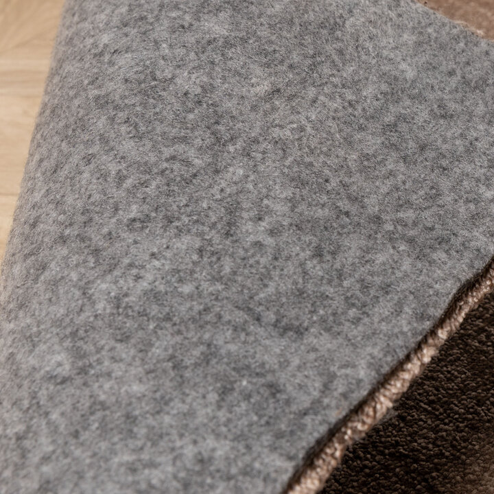 Rond wasbaar vloerkleed - Clean Bruin