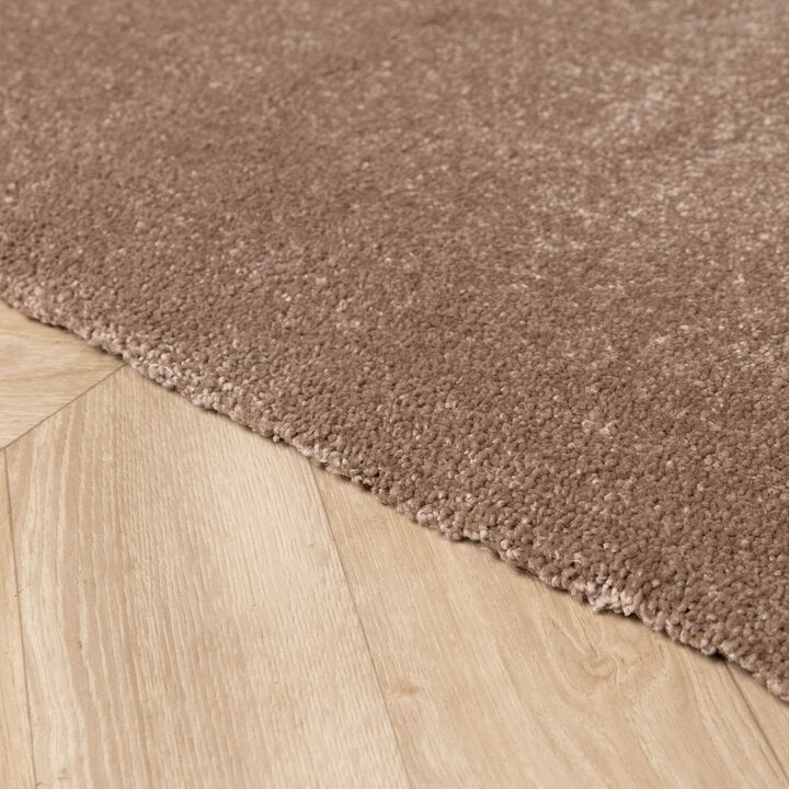 Rond wasbaar vloerkleed - Clean Bruin