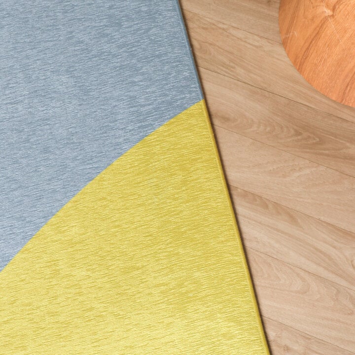 Geometrisch vloerkleed - Swing Circles Blauw/Groen