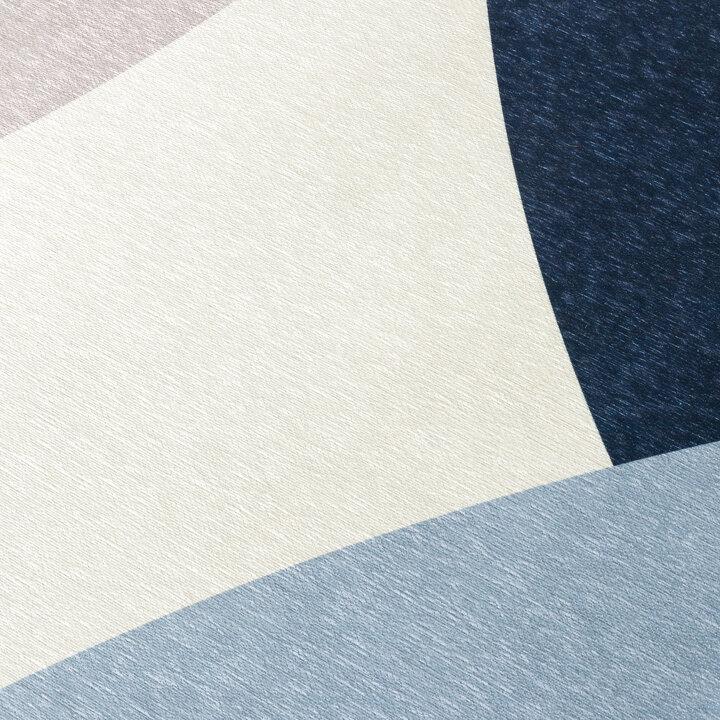 Geometrisch vloerkleed - Swing Circles Blauw/Bruin