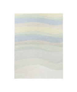 Geometrisch vloerkleed - Swing Waves Blauw/Groen