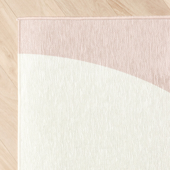 Geometrisch vloerkleed - Swing Shapes Blauw/Roze