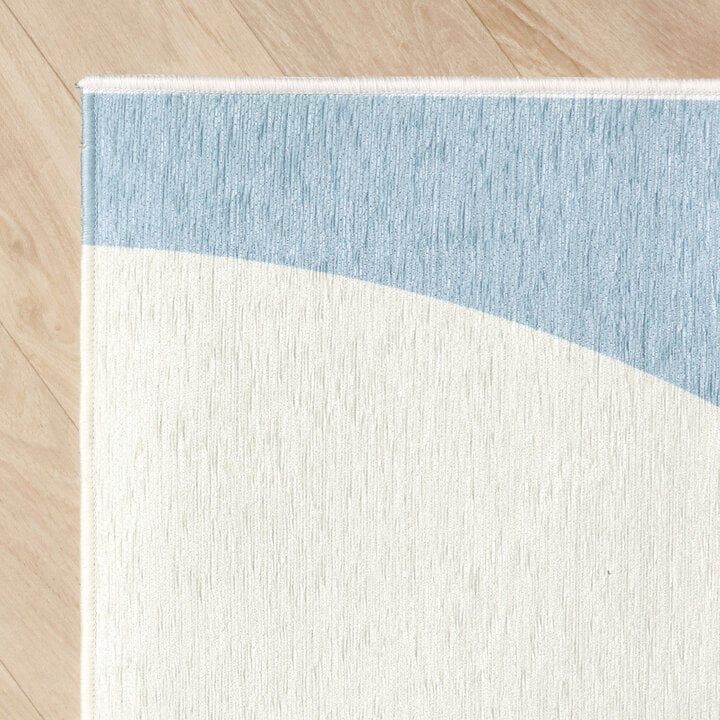 Geometrisch vloerkleed - Swing Shapes Blauw/Bruin