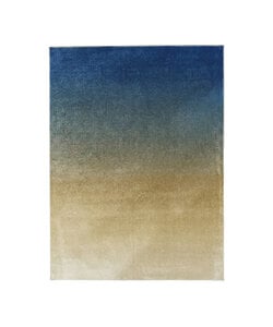 Abstract vloerkleed - Mellow Blauw/Geel
