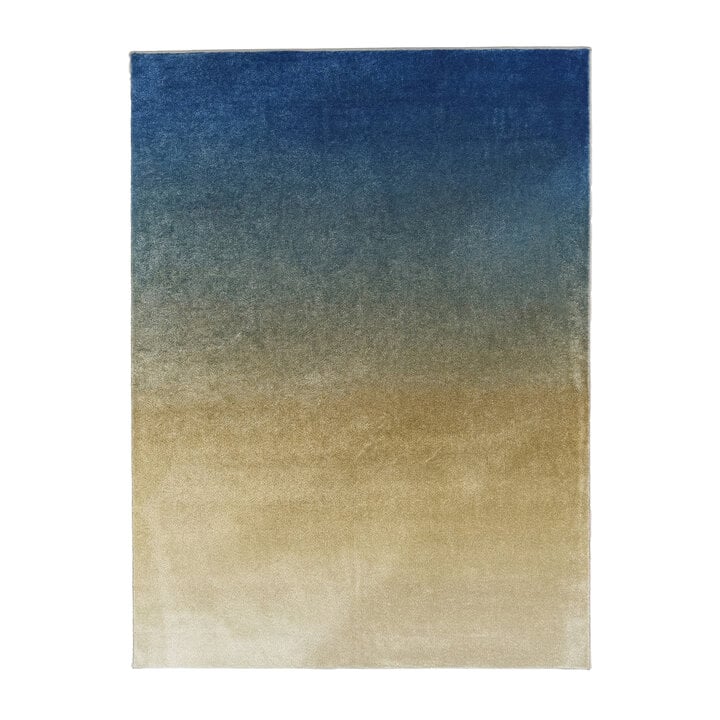 Abstract vloerkleed - Mellow Blauw/Geel