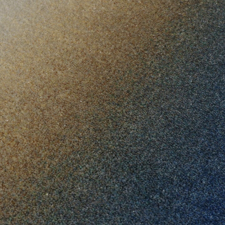 Organisch vloerkleed - Mellow Blauw/Geel