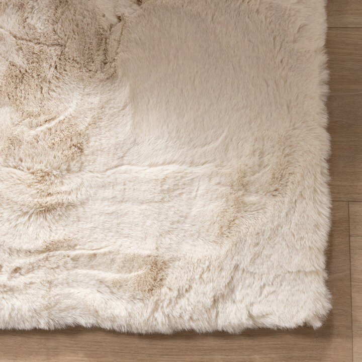 Vierkant hoogpolig vloerkleed - Comfy Supreme Creme