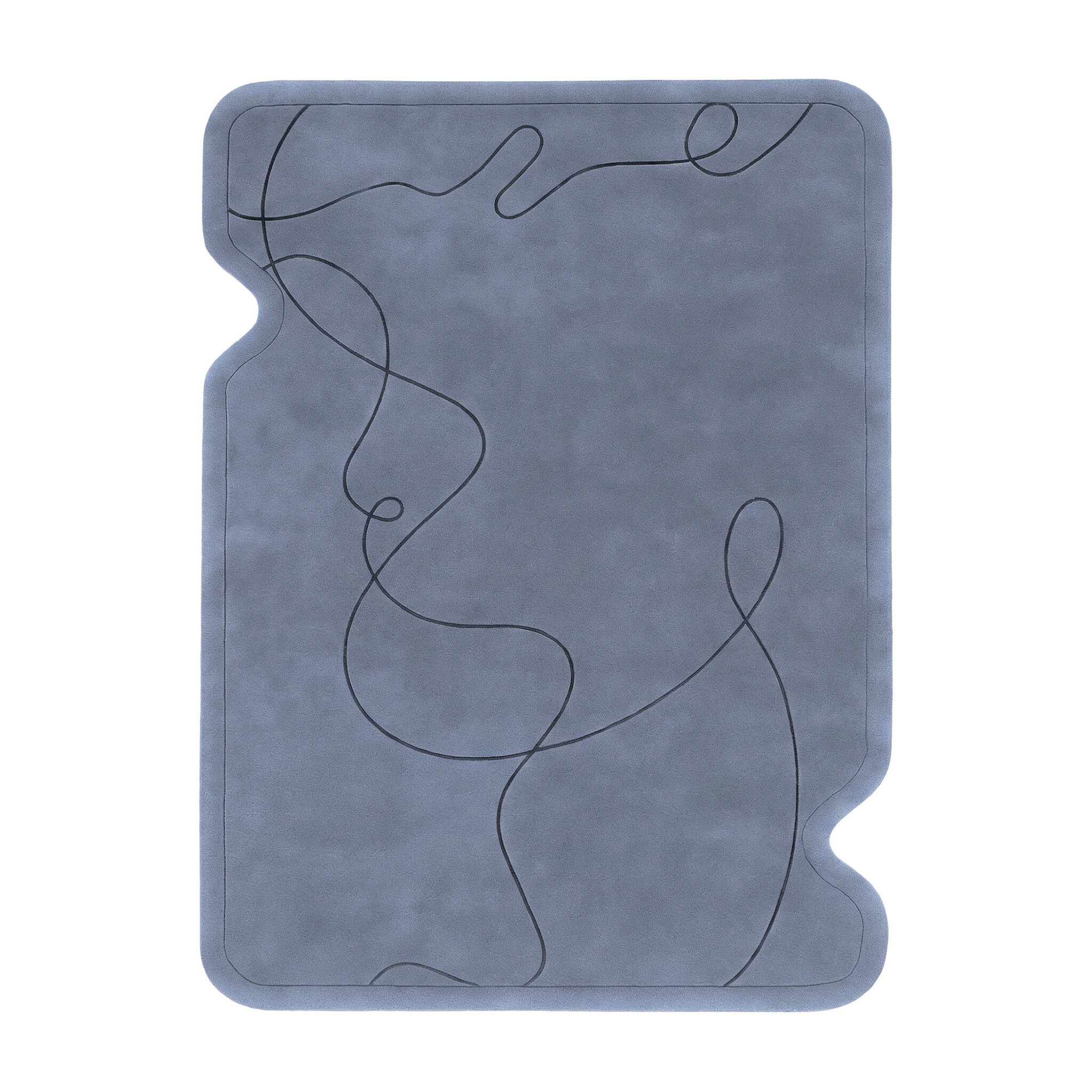 Organisch vloerkleed - Elodie Blauw - sfeer