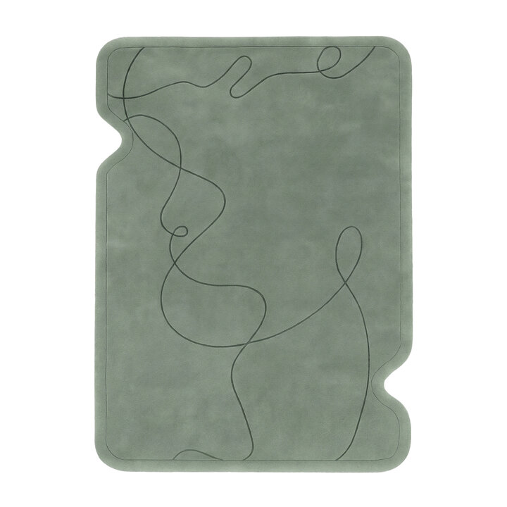 Organisch vloerkleed - Elodie Groen