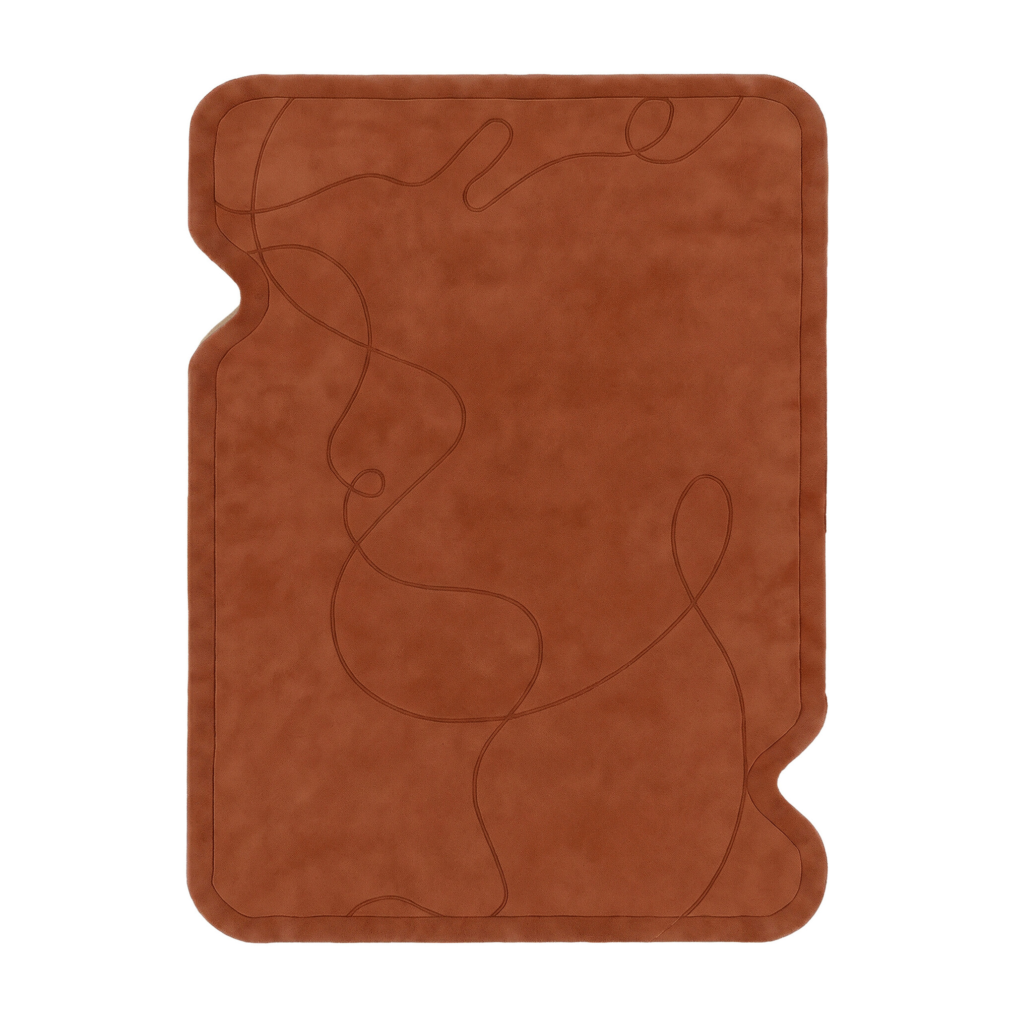 Organisch vloerkleed - Elodie Terracotta - sfeer