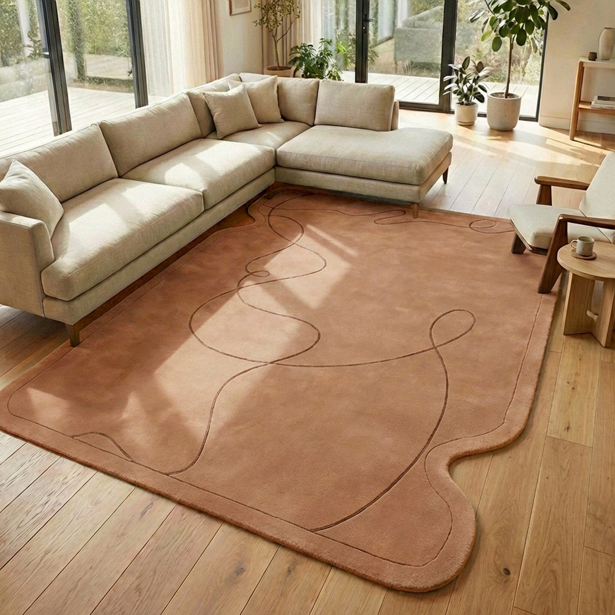 Organisch vloerkleed - Elodie Beige